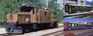 KATO 10-1987S - N - 5-tlg. Triebzug E-Lok Ge 6/6 I Krokodil, RhB, Ep. IV - DC-Sound